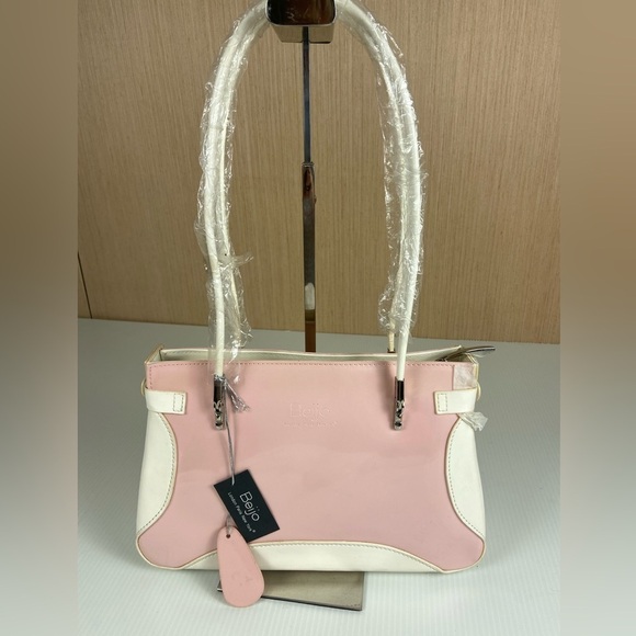 Beijo Handbags - 💐 Beijo Pink & Cream Shoulder Tote Bag Y2K Pastel Spring Purse